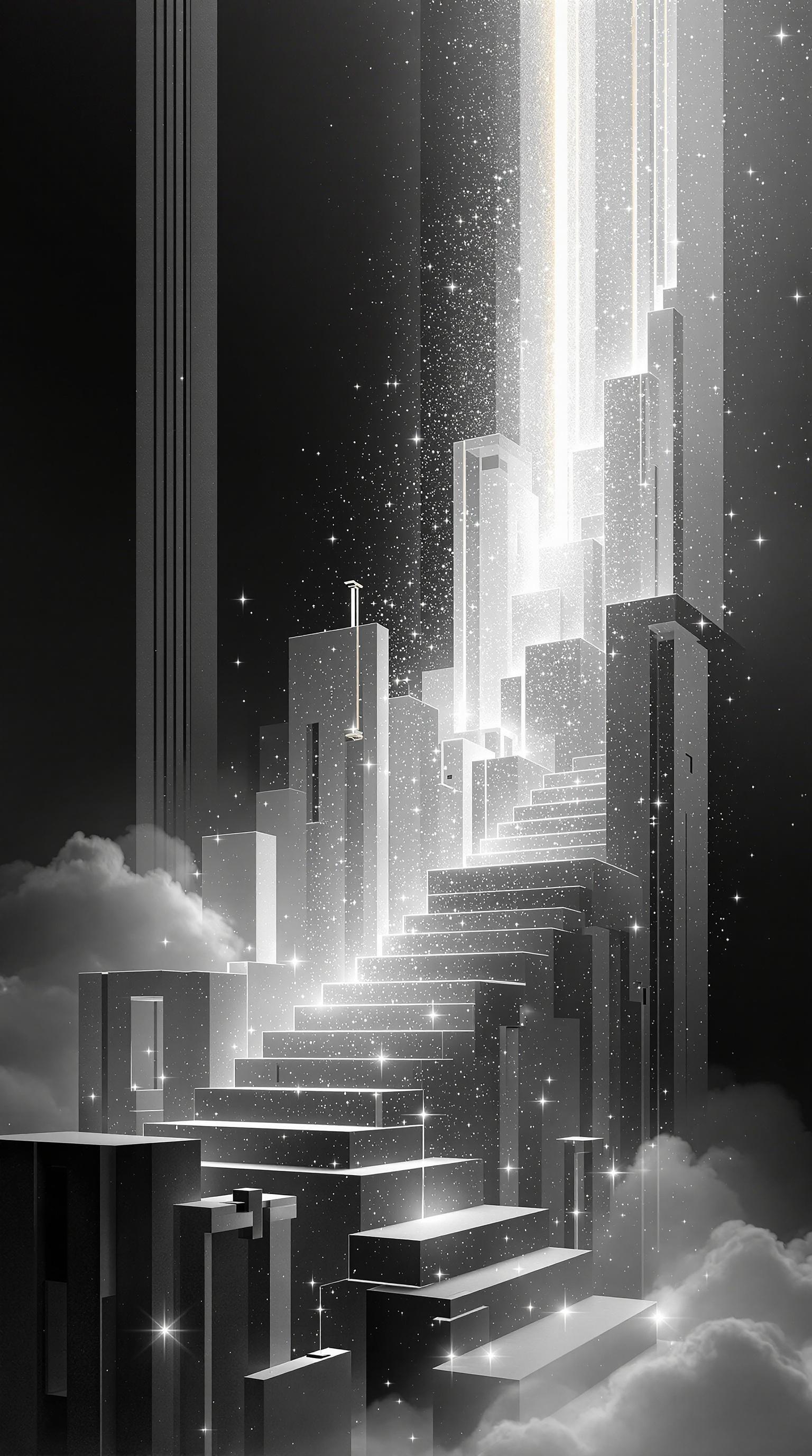 Technological transcendence visualization representing the future of human digital evolution