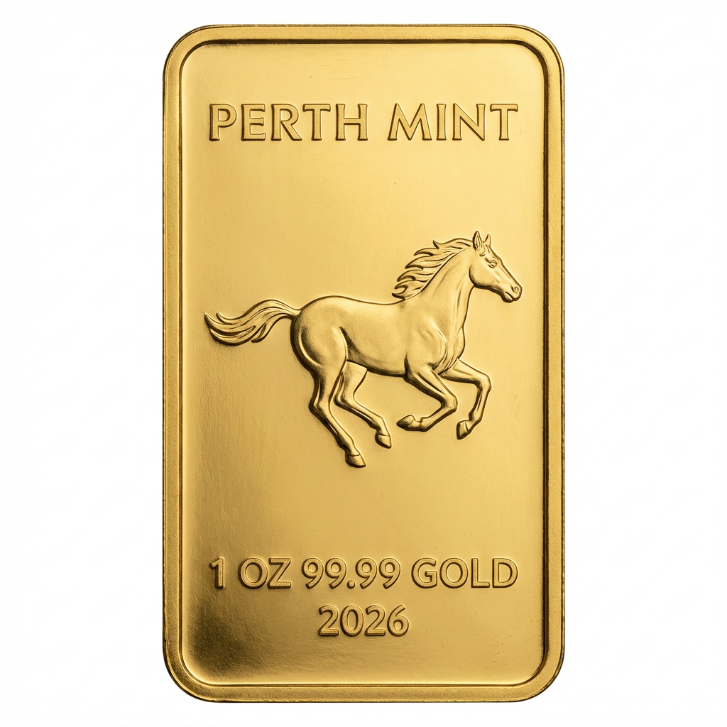 Perth Mint 1oz Lunar Horse 2026 Gold Bar