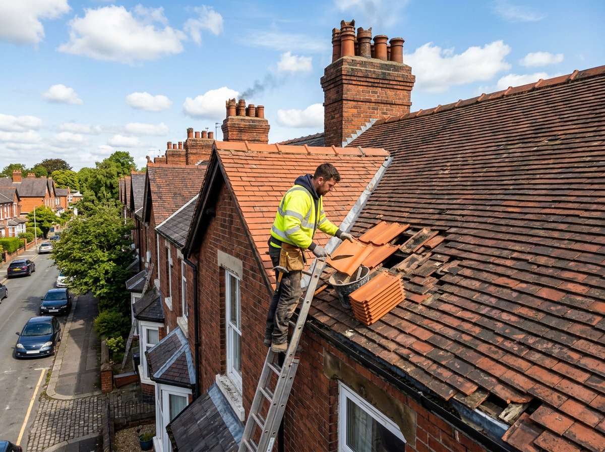 Roof Repairs on a UK home by Aviator Roofing Ltd