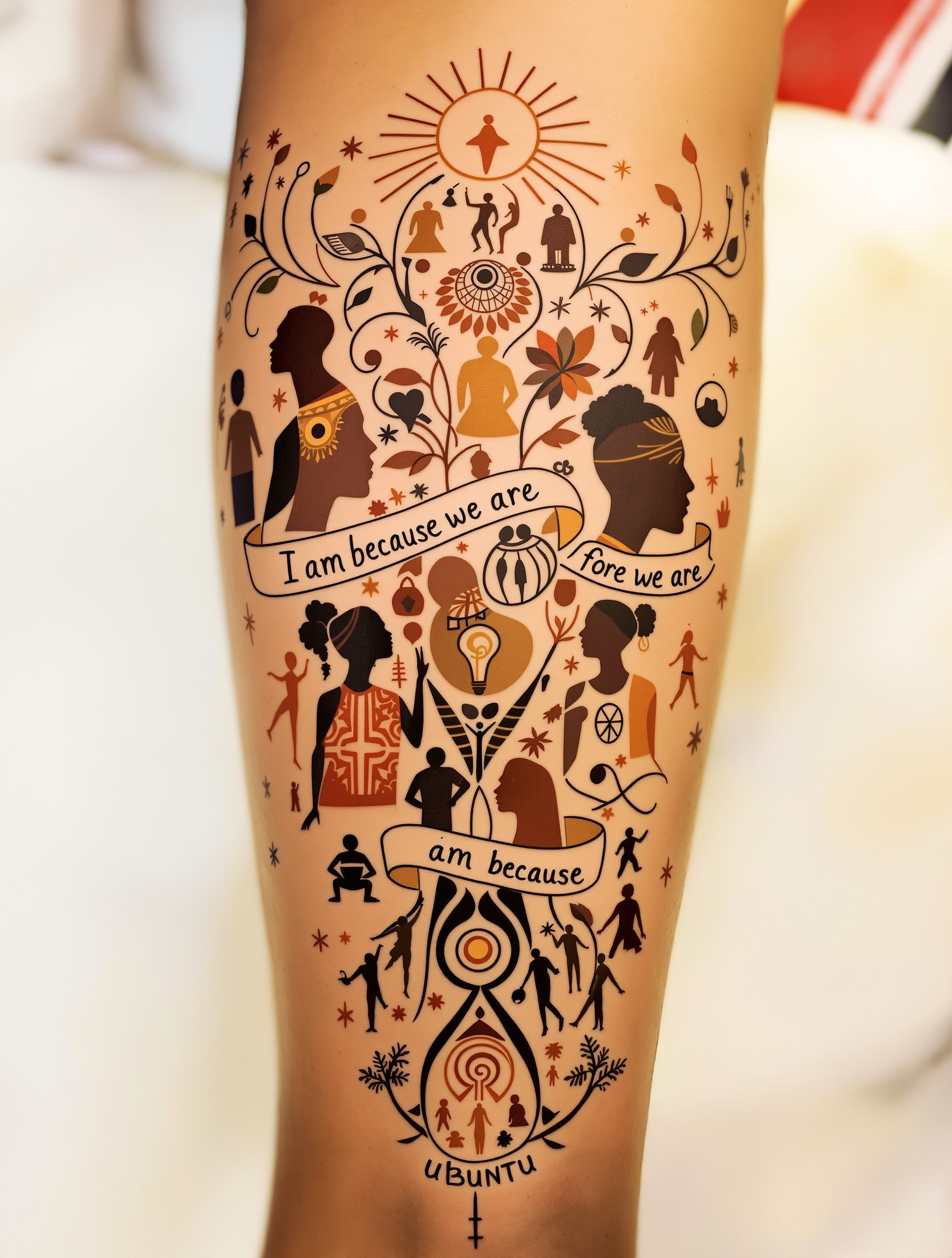 Ubuntu philosophy expressed through South African tattoo art
