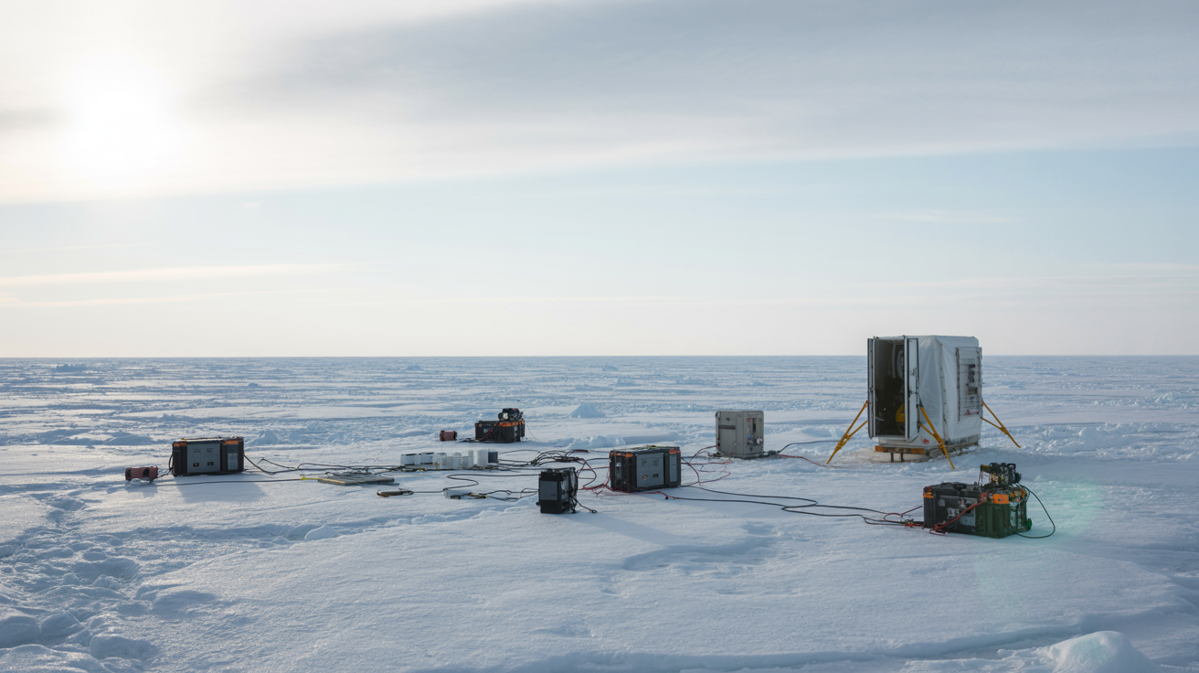 Scientific research station in wide temp environment