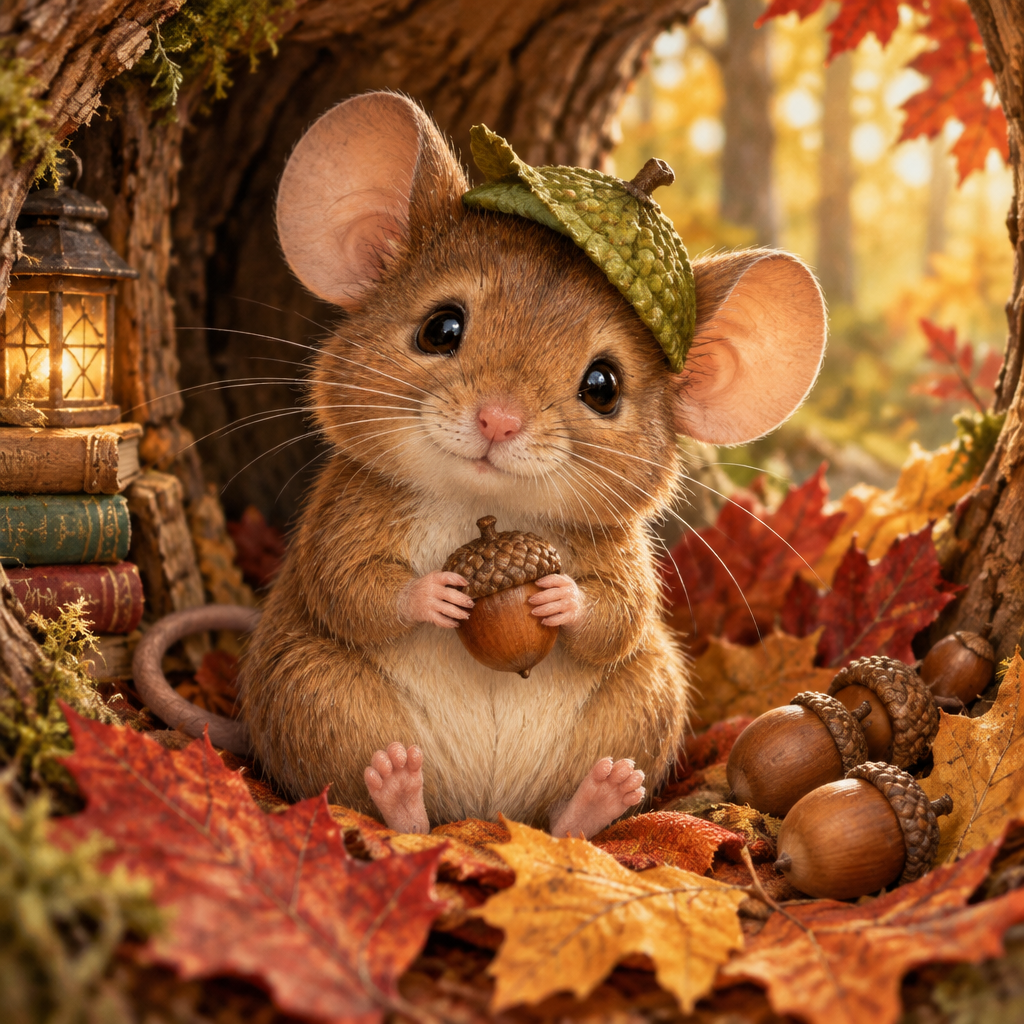 Nicholas — a small curious mouse with bright eyes
