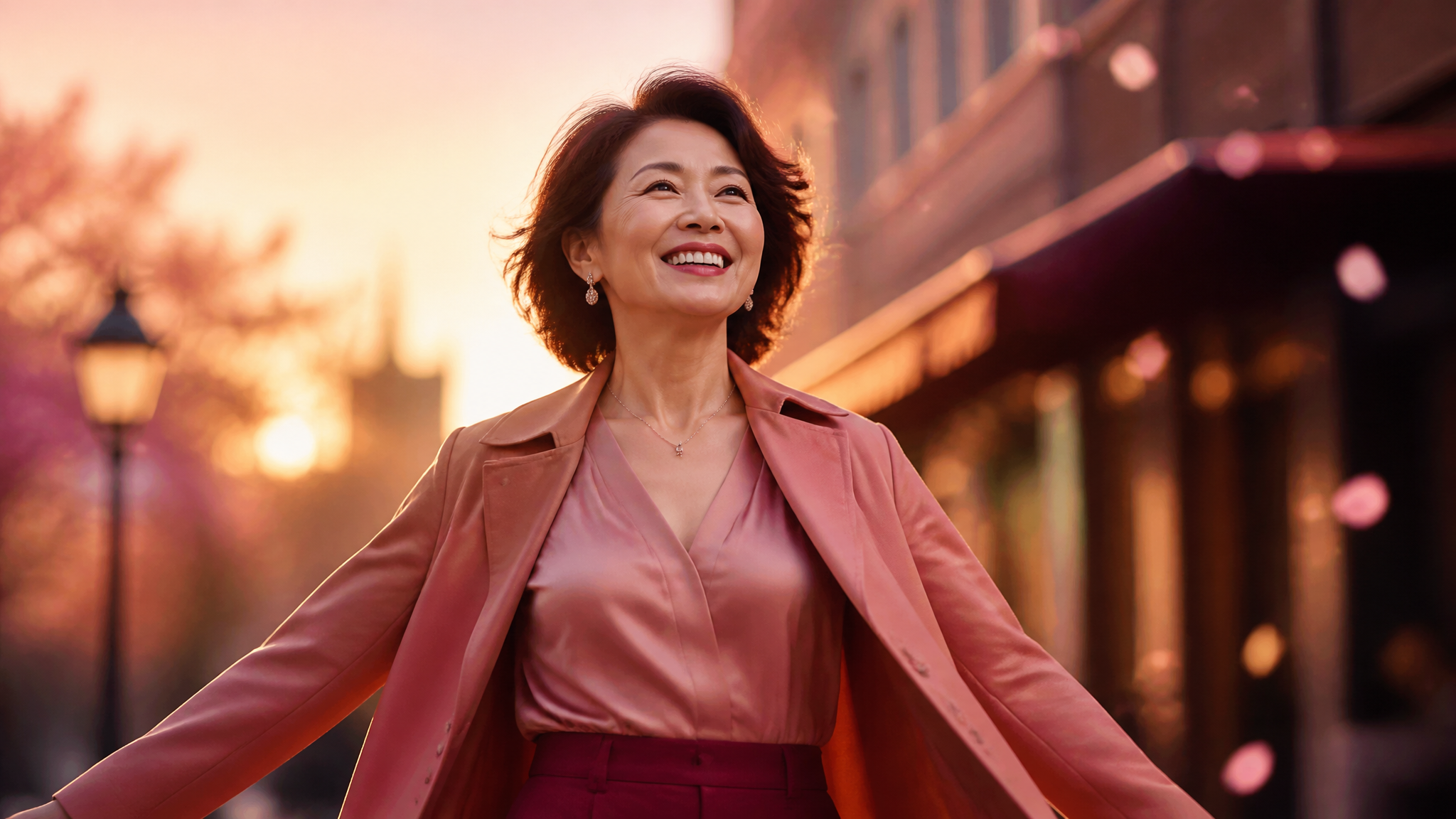 A woman embracing freedom and reclaiming her life
