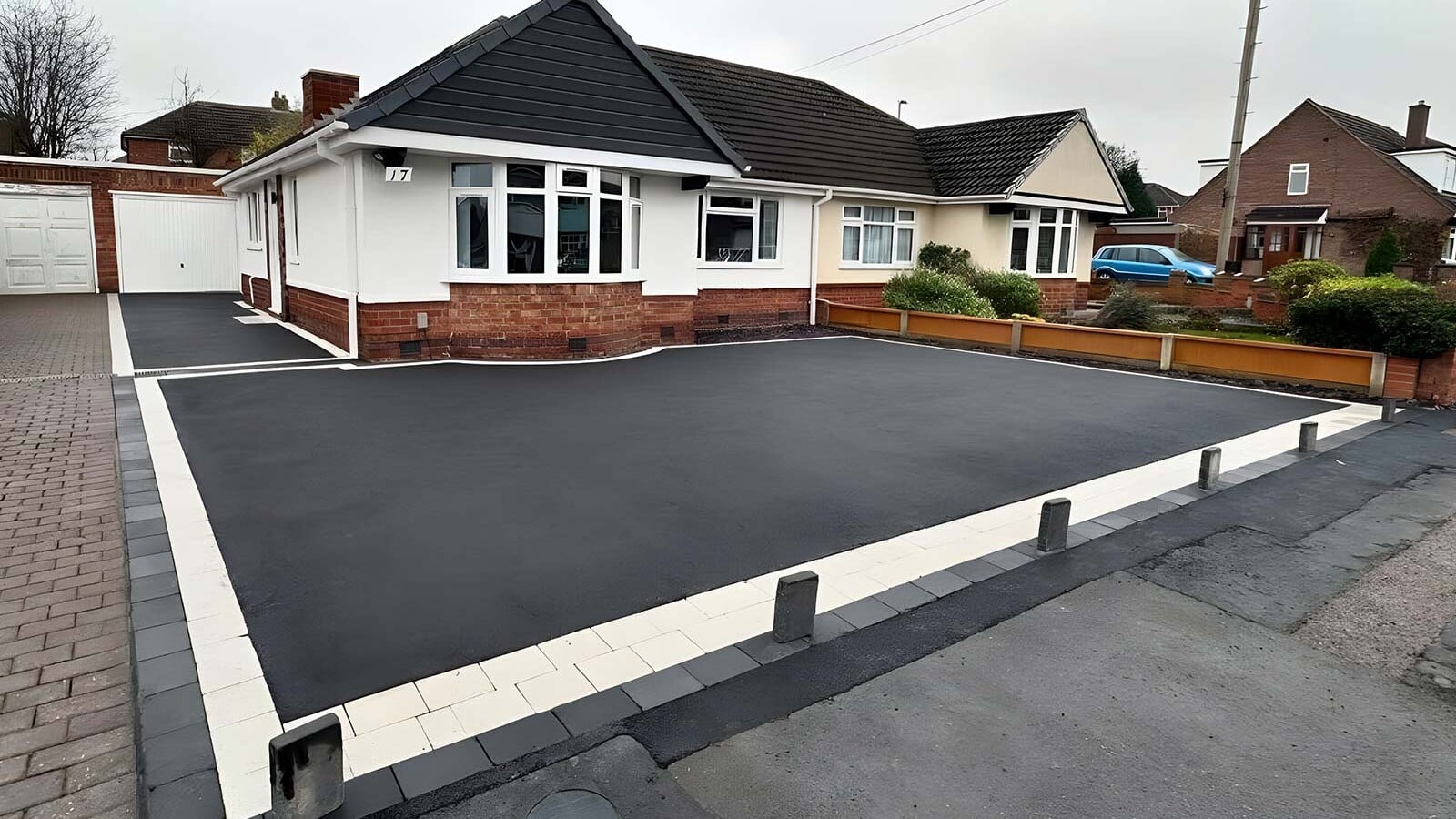 Tarmac driveway at UK house