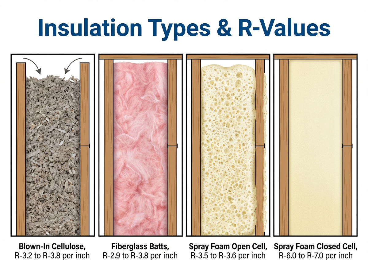 Reference: Insulation Types & R-Values