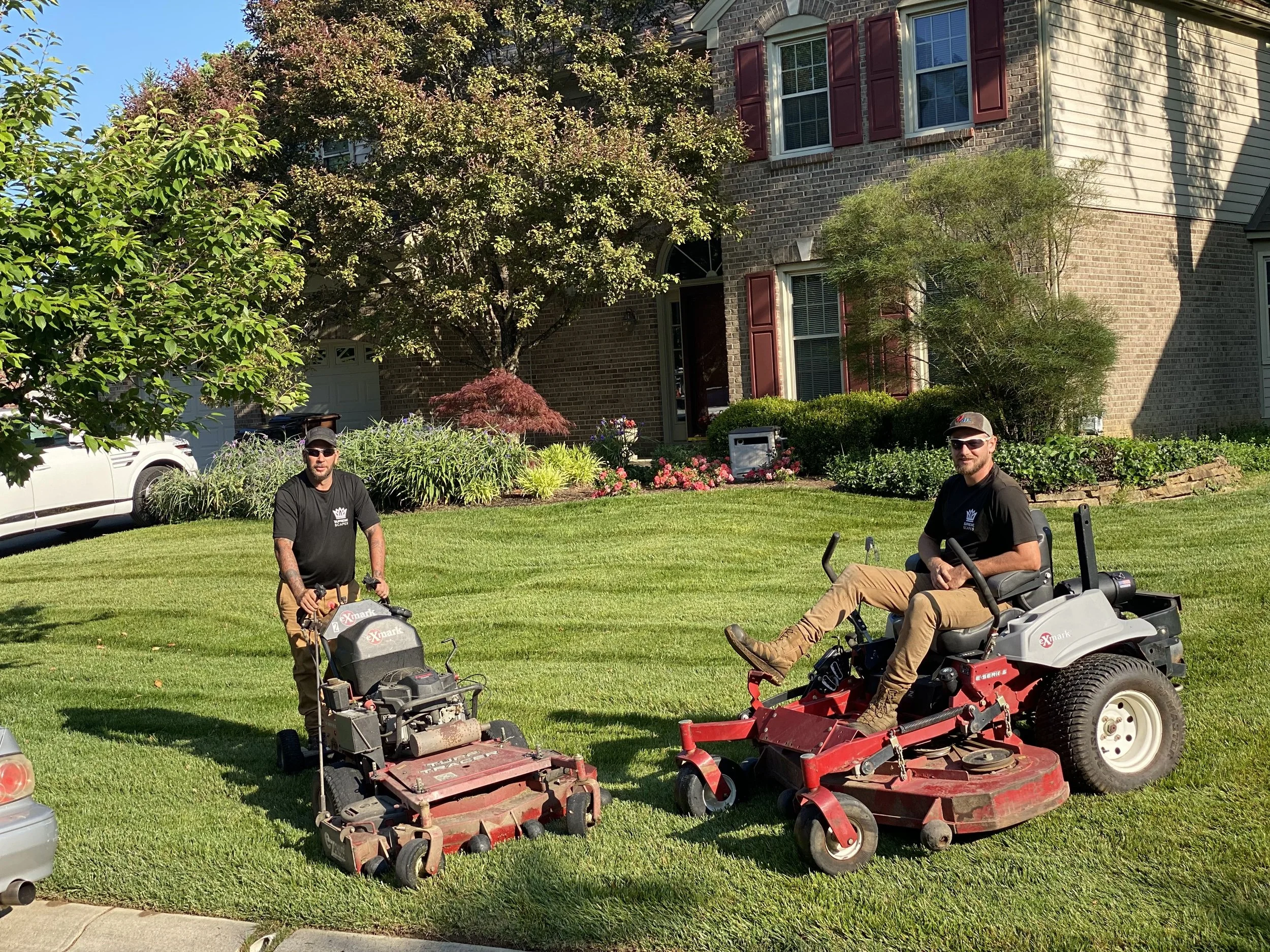 LB Lawn and Hardscapes professional team at work