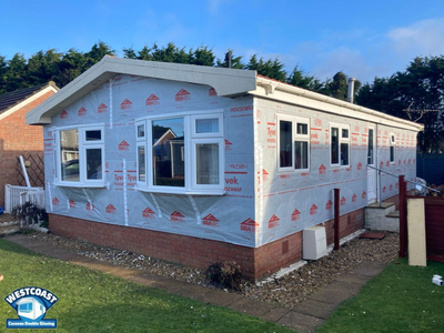 Cladding membrane exposed during works