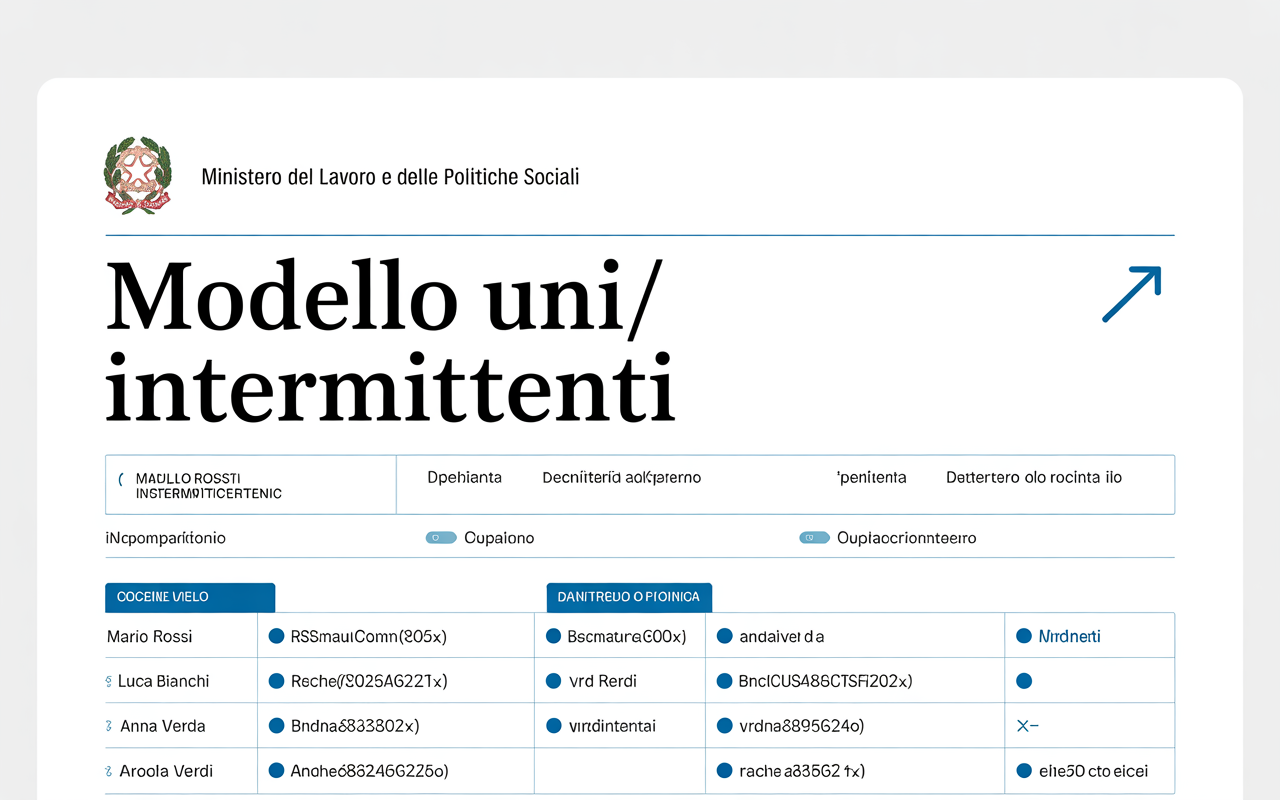Modello UNI/Intermittenti compilato automaticamente