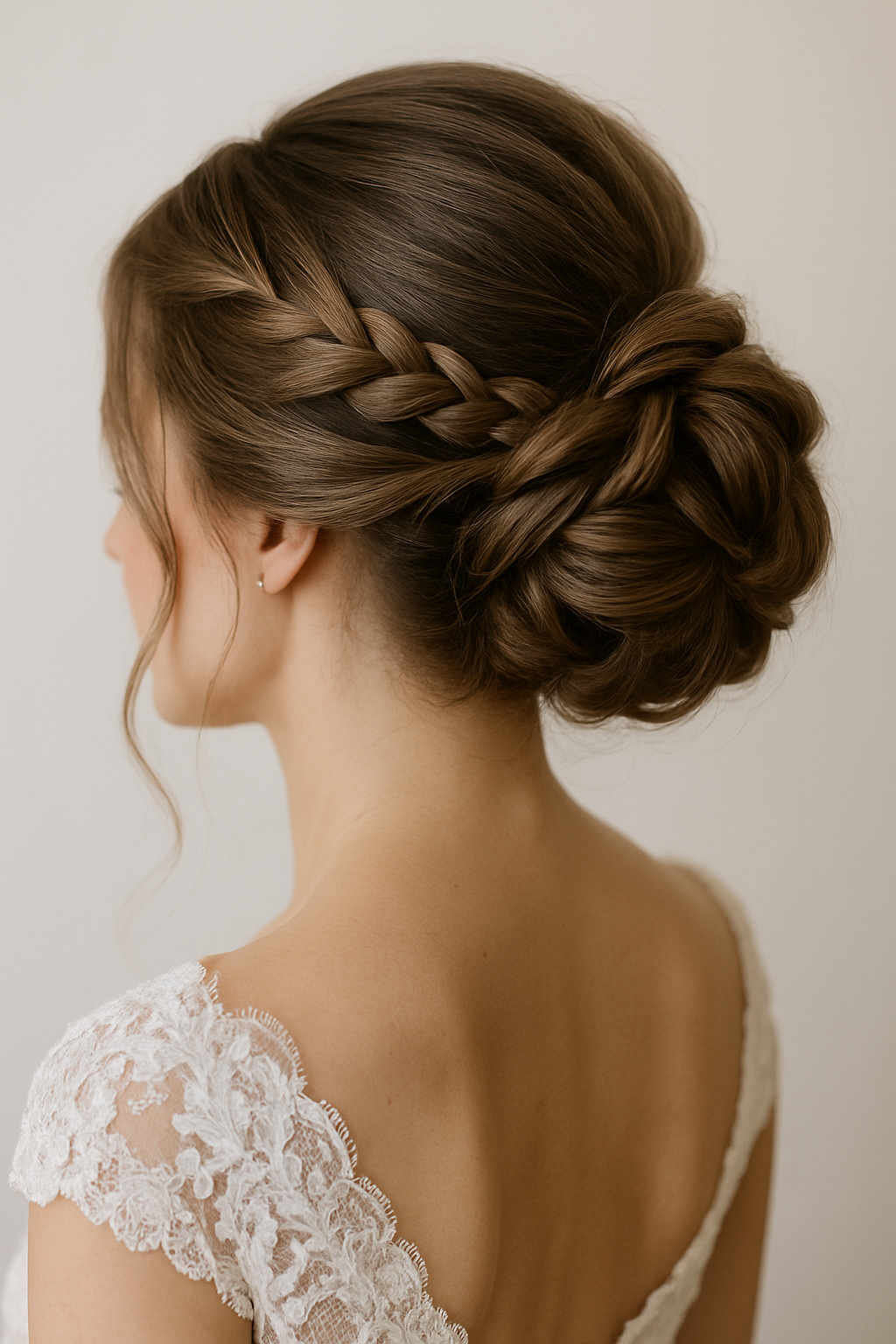 Elegant bridal hair styling
