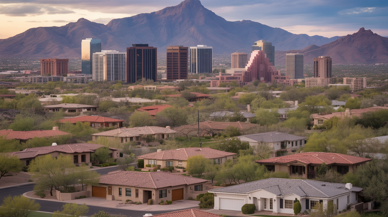 Diverse Arizona communities from urban Phoenix to rural desert properties