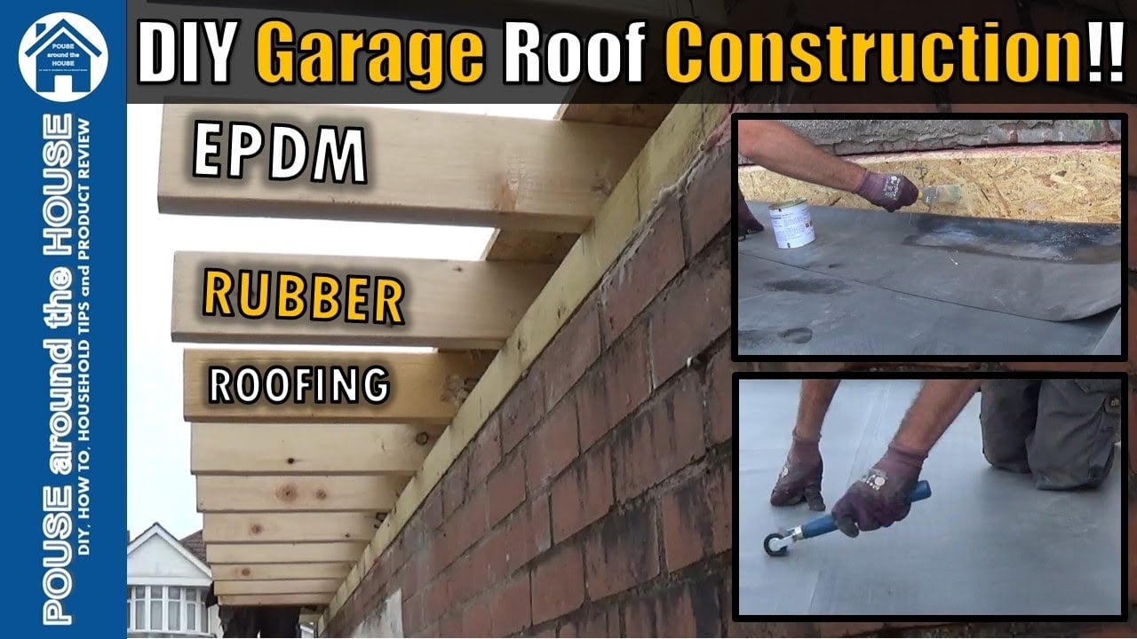 EPDM rubber flat roof on a UK garage
