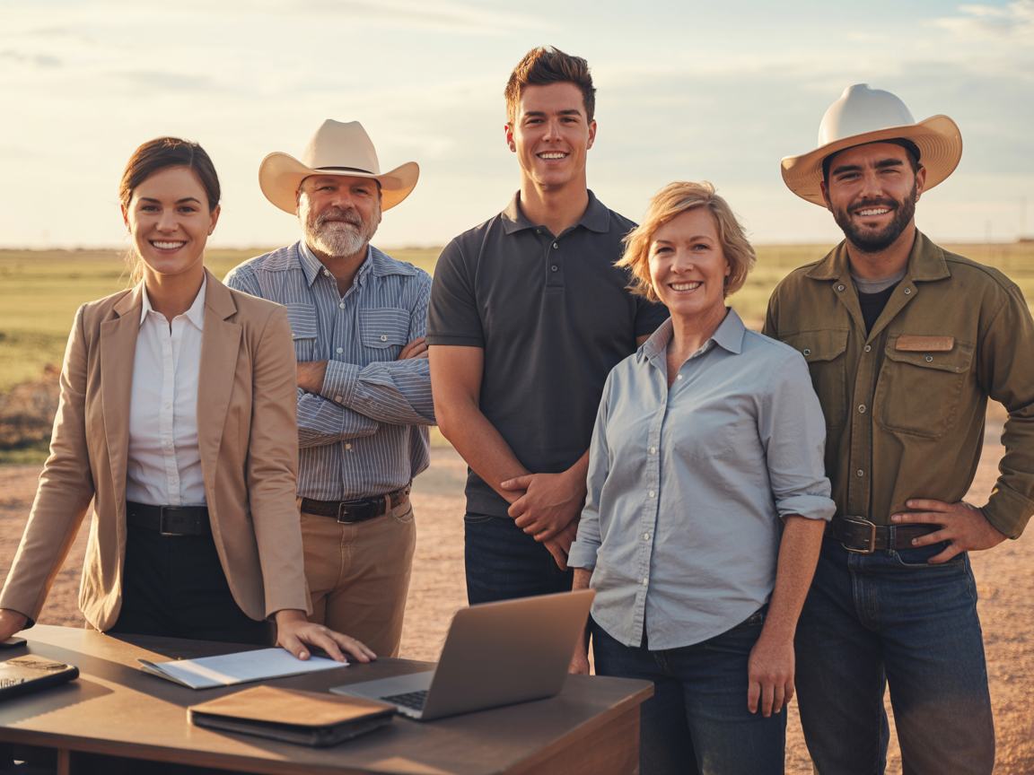 Diverse group of small business owners — ranchers, entrepreneurs, and professionals