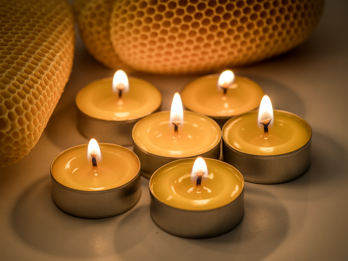 Beeswax Tea Light Candles | Box of 6