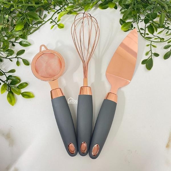 Kit Utensilios de Cozinha Rose Gold