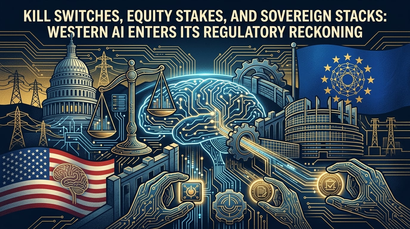 Kill Switches, Equity Stakes, and Sovereign Stacks: Western AI Enters Its Regulatory Reckoning