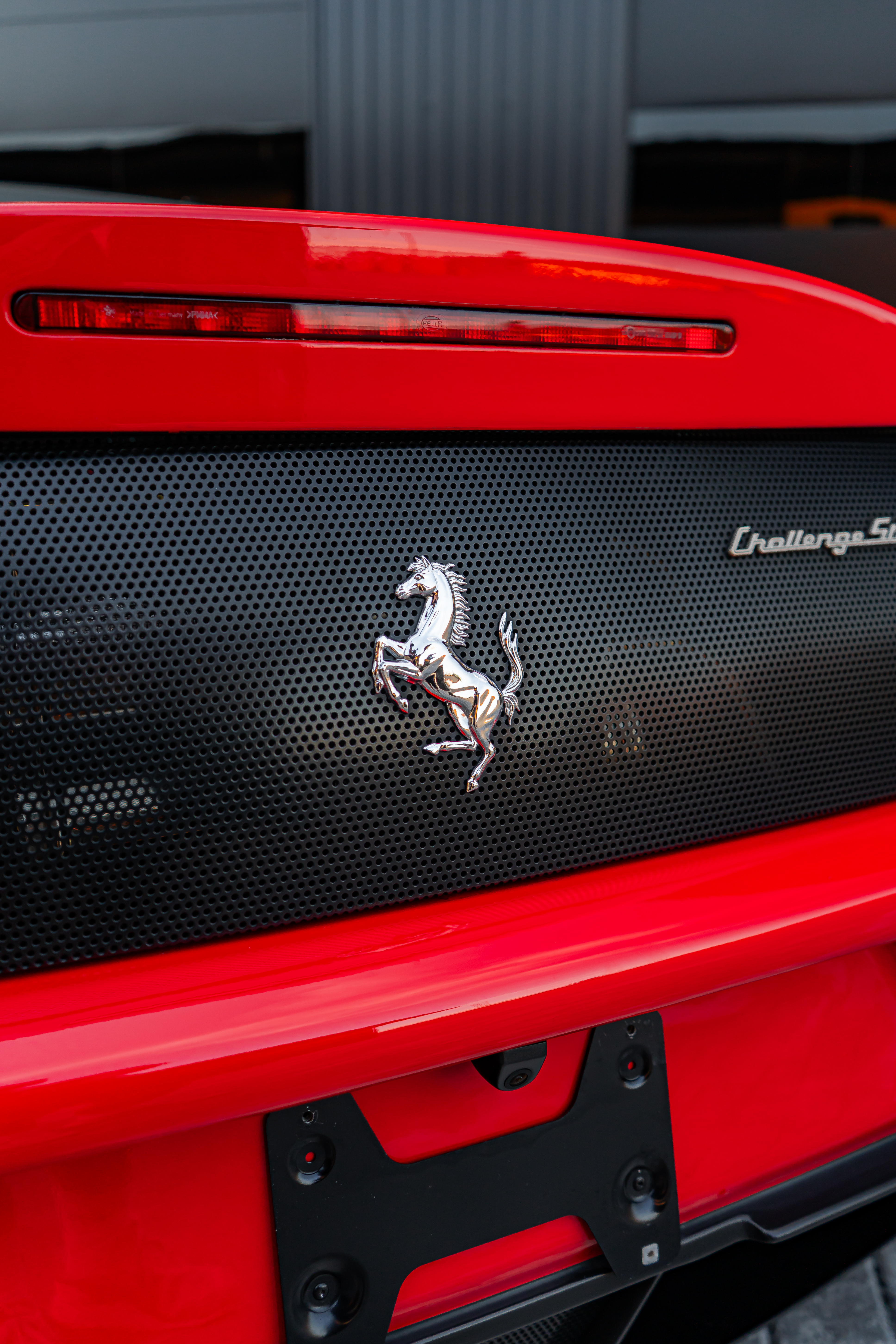 Ferrari 360 Challenge Stradale rear badge and prancing horse detail