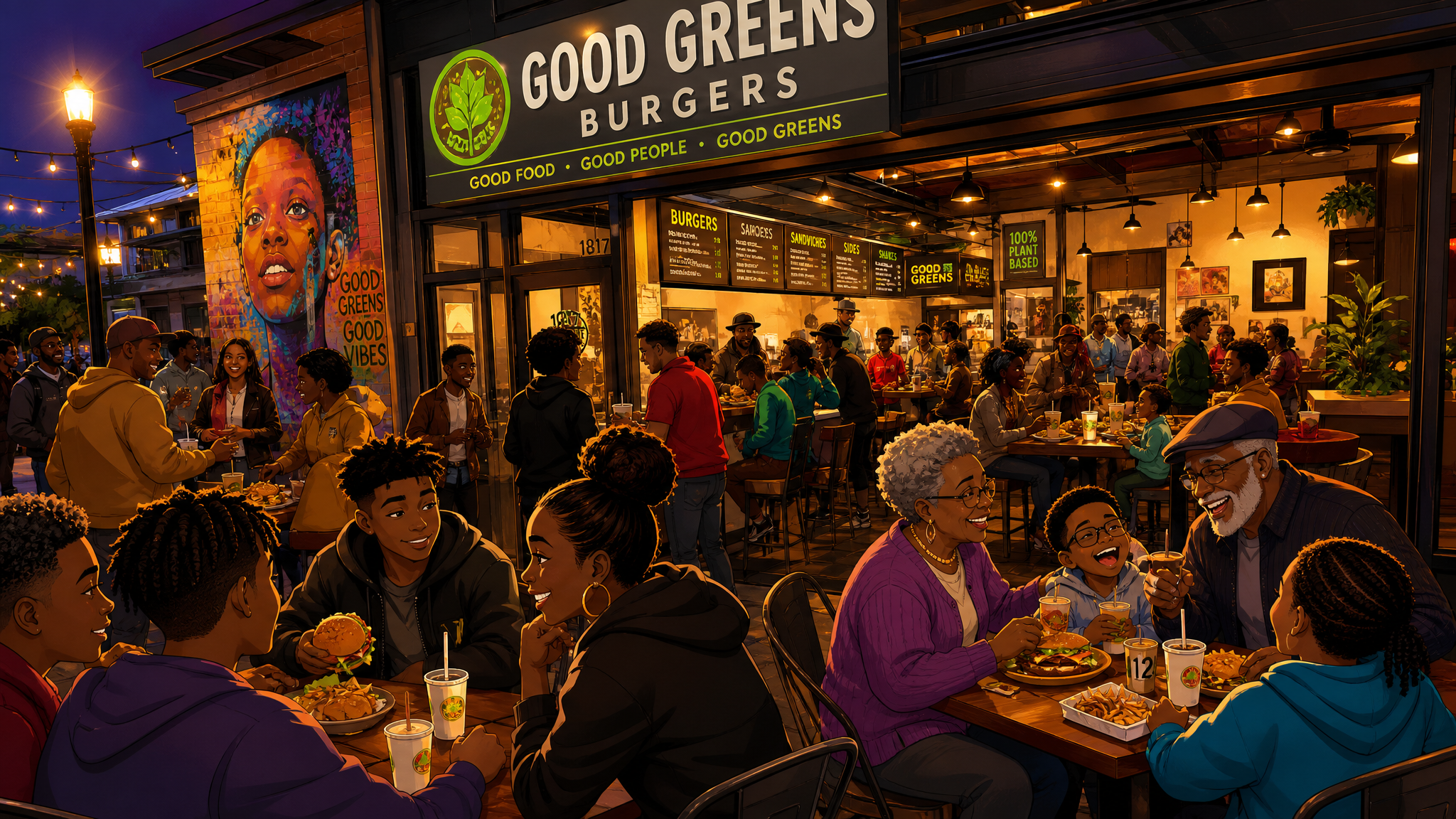 Crumpman's vibrant neighborhood community gathering at Crumpy's restaurant