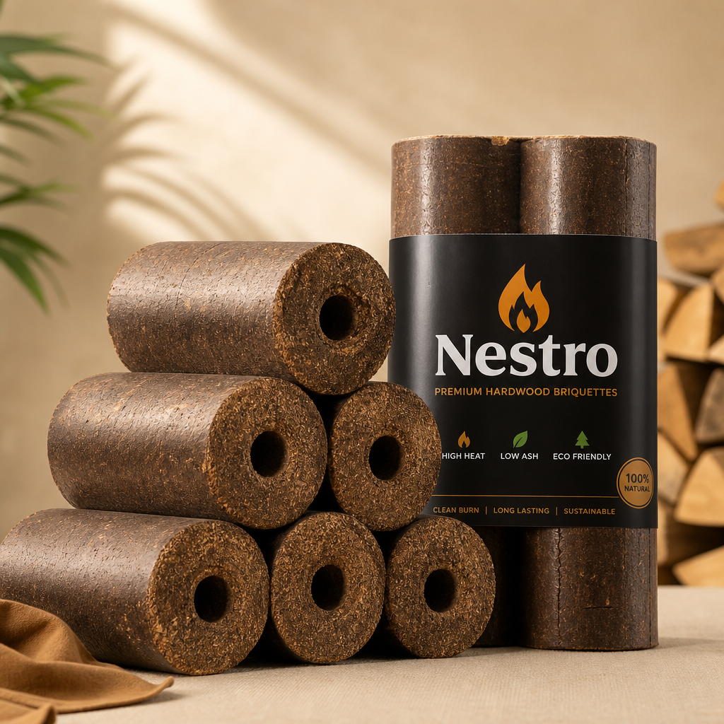 Briquetes de Madeira Dura Nestro (Queima Noturna)