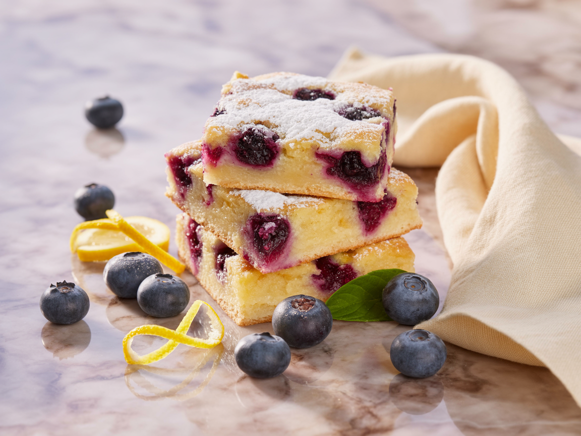 Lemon Blueberry Cannabis Bars