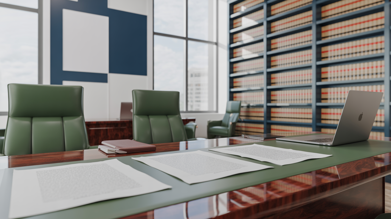 Modern legal office with document management