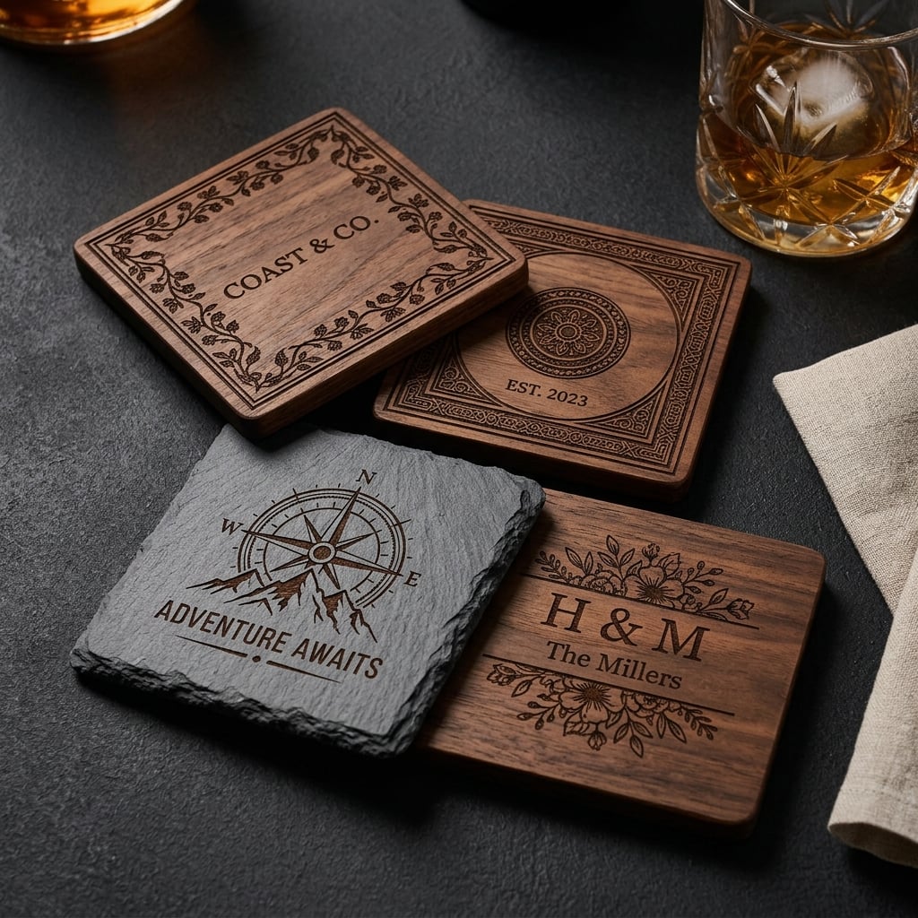 Engraved Coaster Set (6)