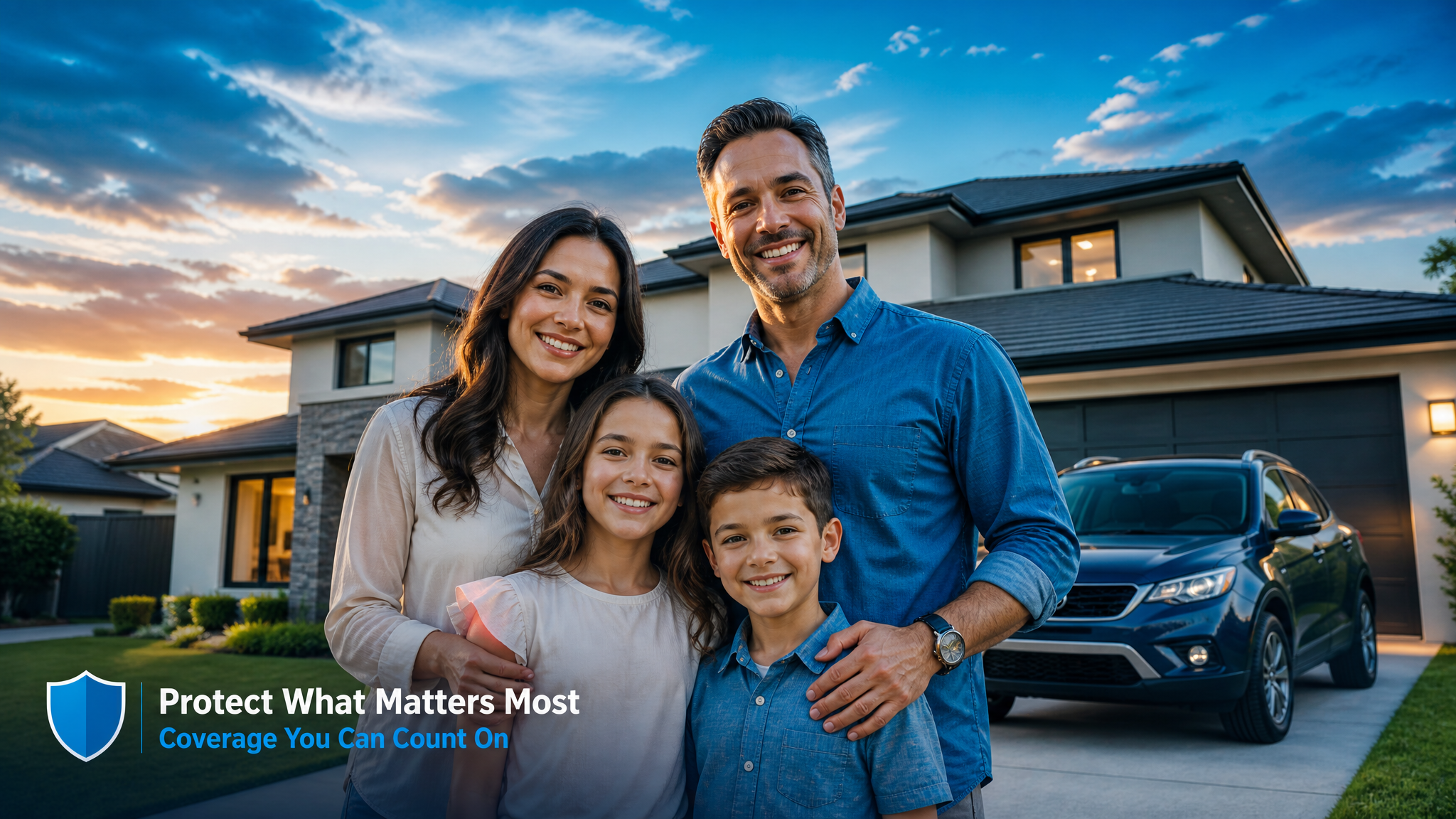 Familia protegida con TOP Insurance