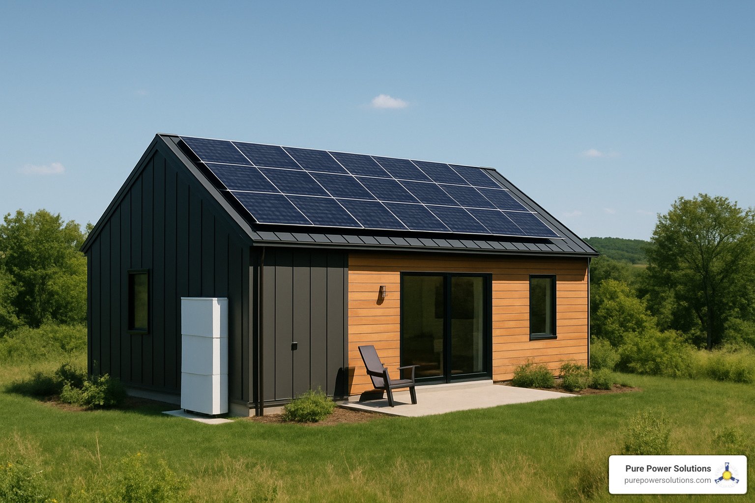 Modern home with battery energy storage system
