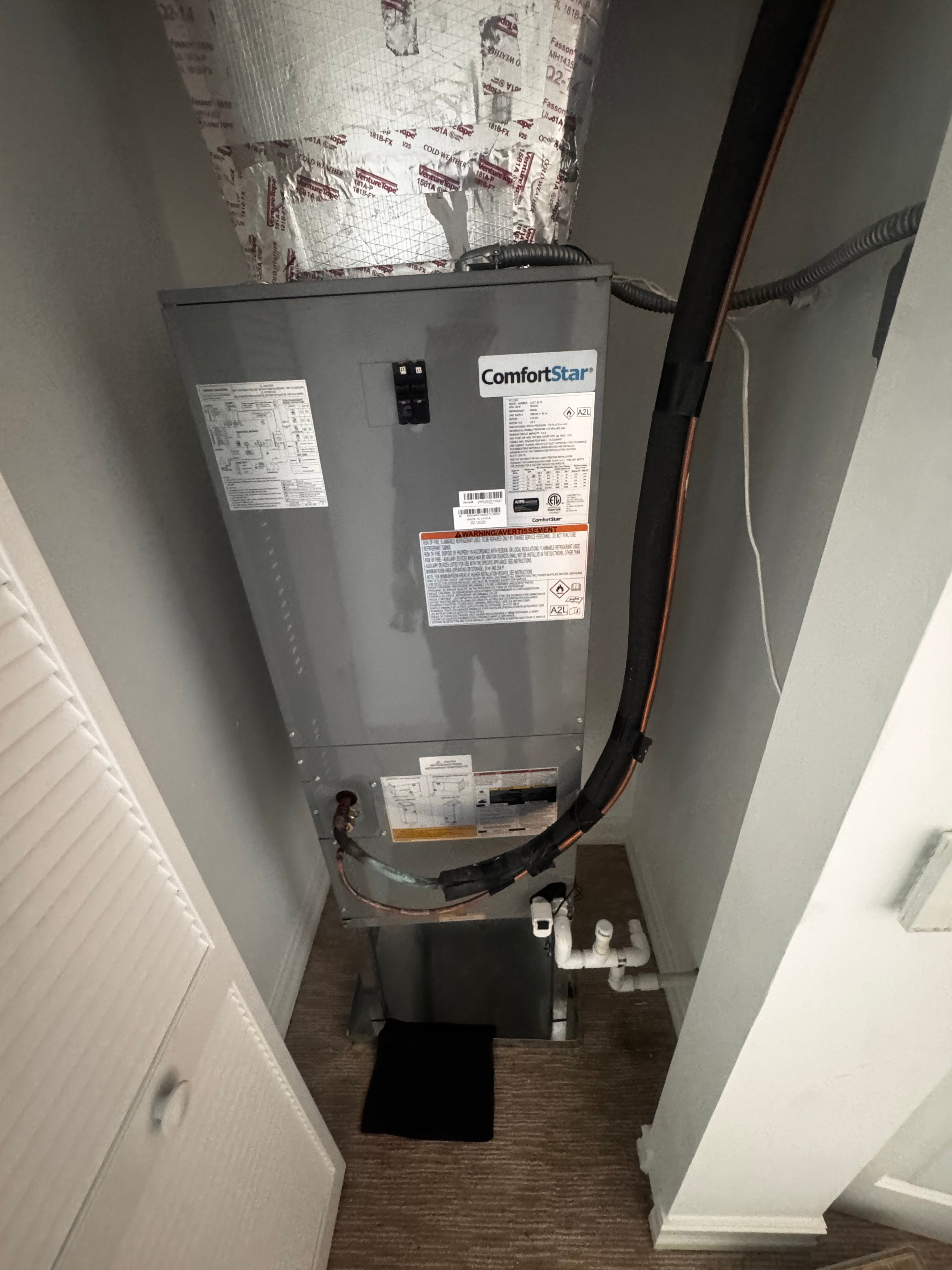 Indoor air handler installation