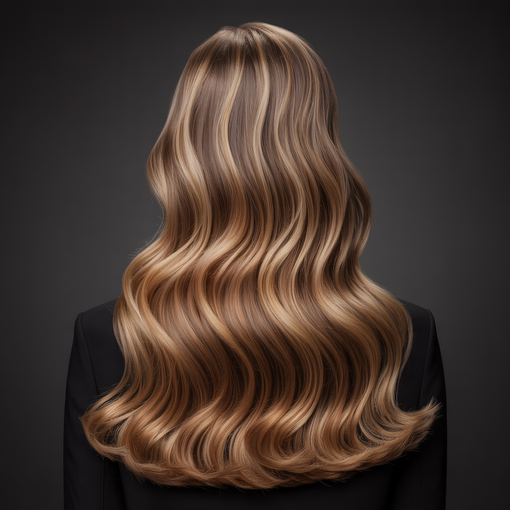 Langes glattes Haar mit Highlights