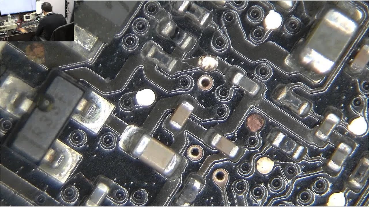 Logic board micro-soldering repair at WarriorMac