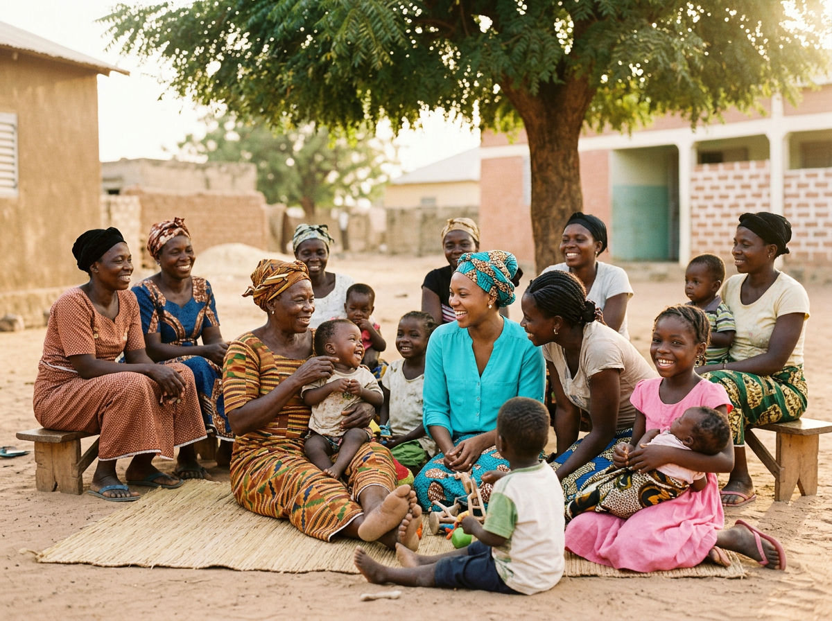 Femmes et enfants de la communauté