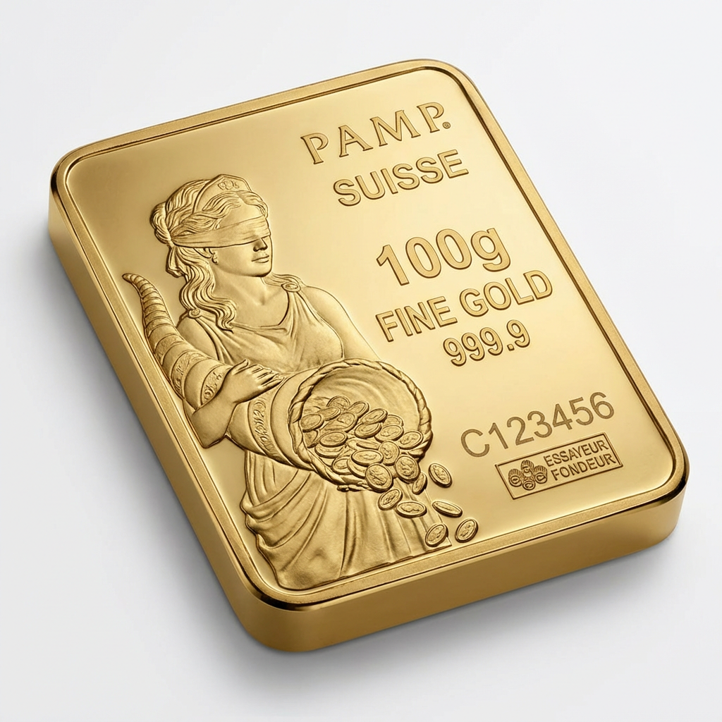 PAMP Suisse 100 Gram Fortuna Gold Bar