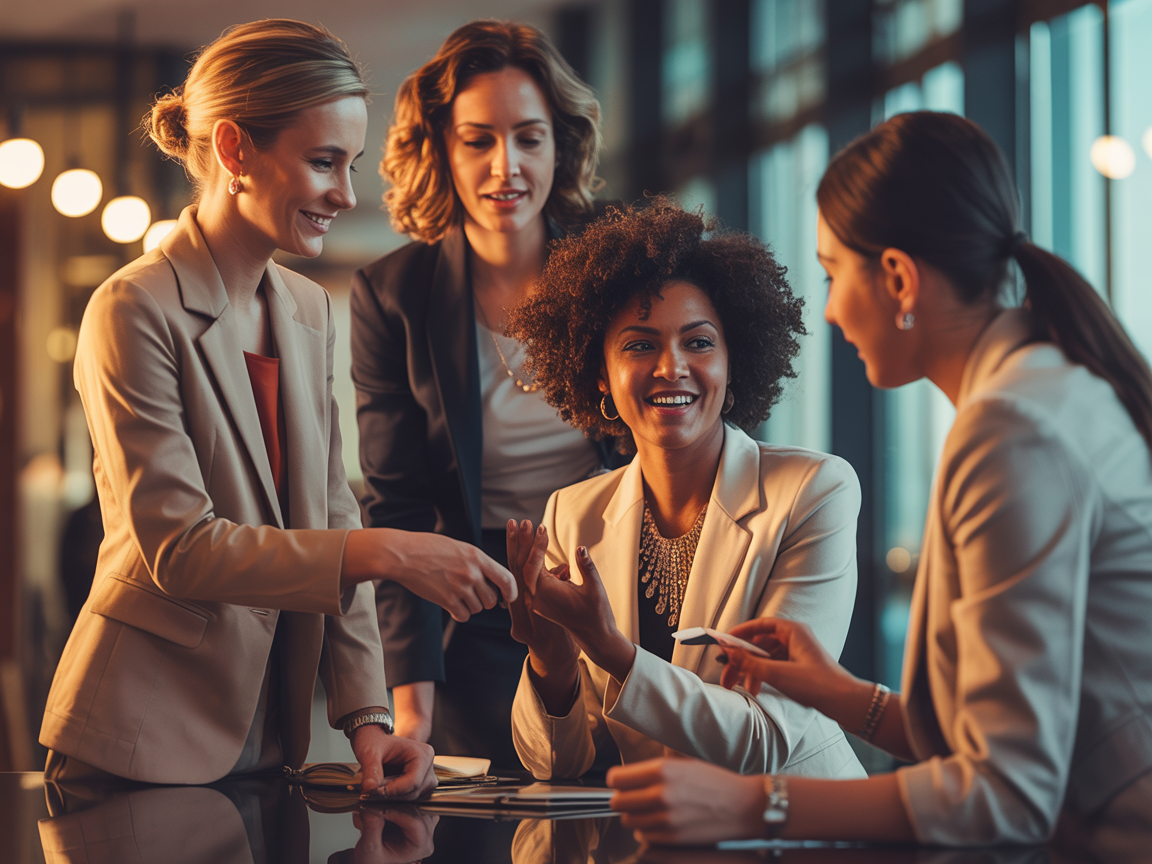 Diverse women leaders collaborating