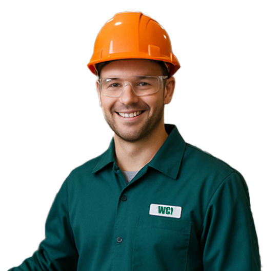 WCI worker with packaging