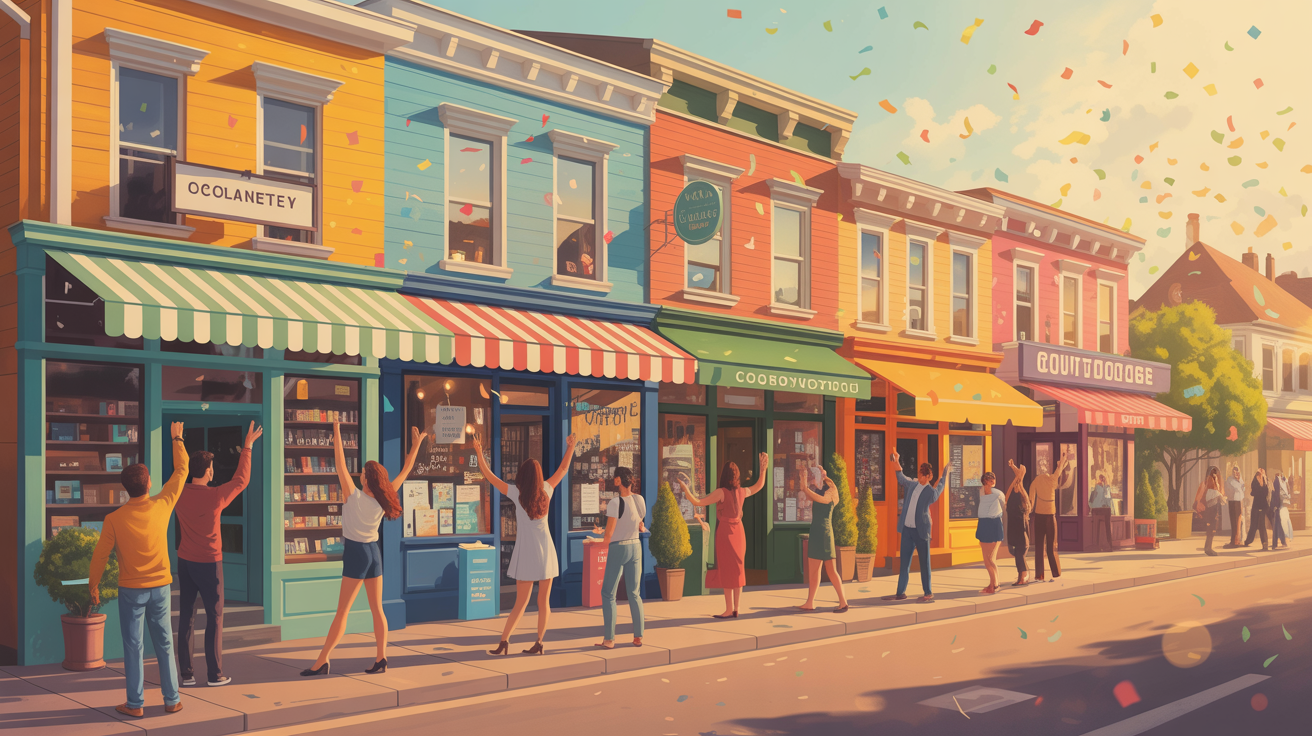 Local businesses in a vibrant community