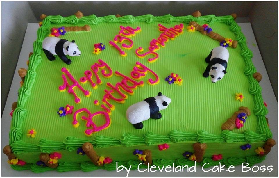 Panda Themed Birthday Cake