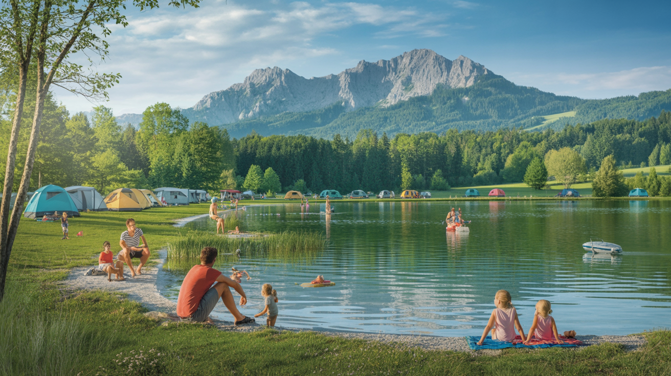 Bannwaldsee in Schwangau - Beliebter Camping- und Badesee im Naturschutzgebiet mit Wassersportmöglichkeiten im Allgäu