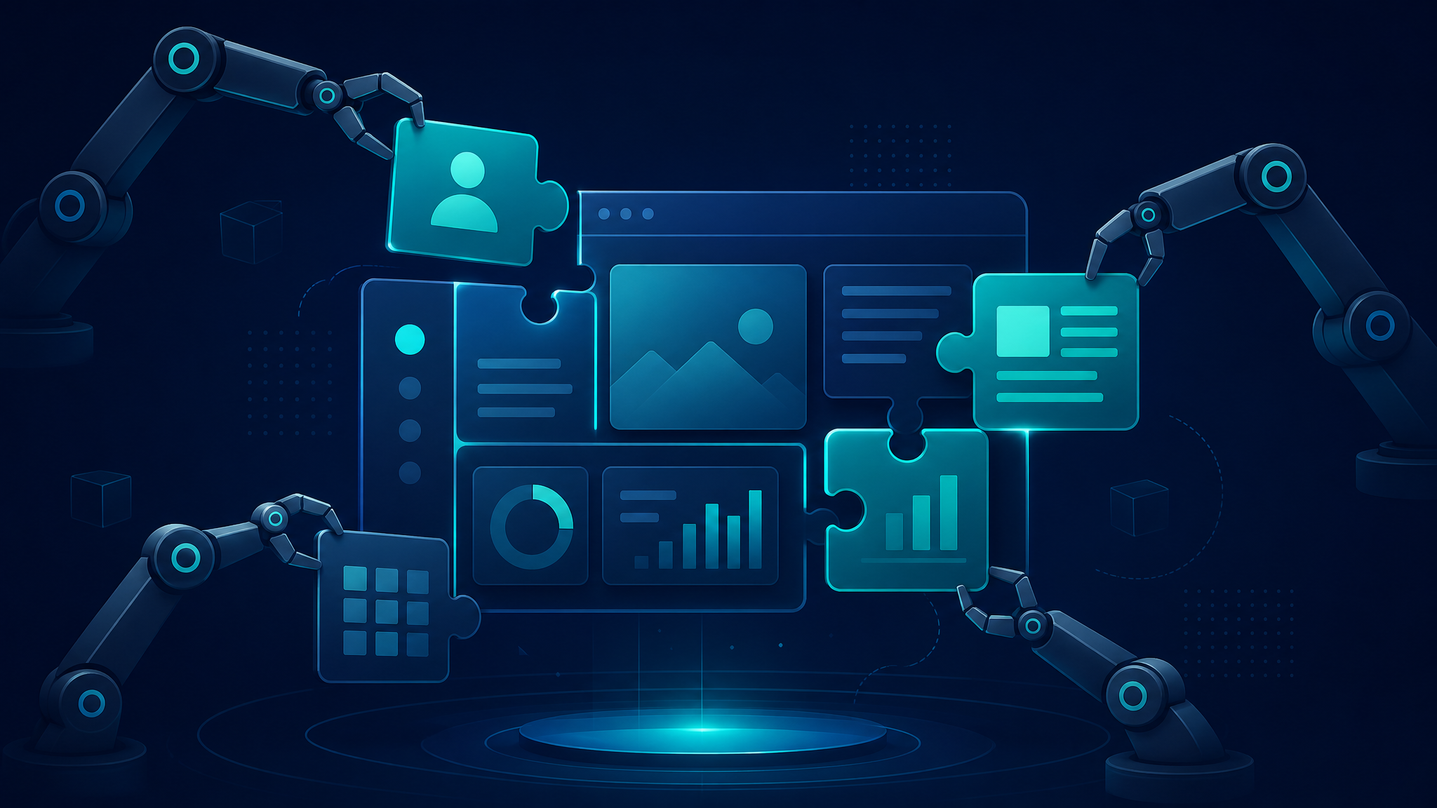 Illustration representing ownership of web application source code