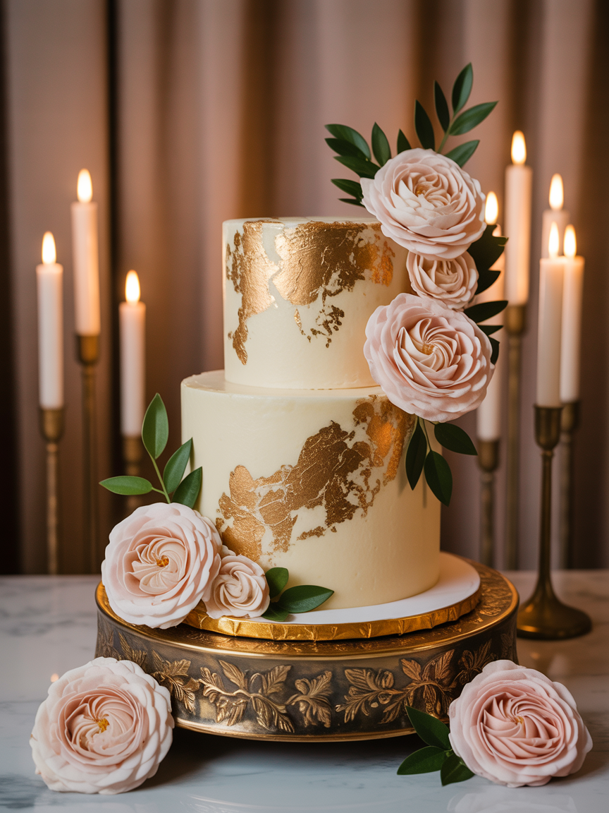 Golden Anniversary Cake