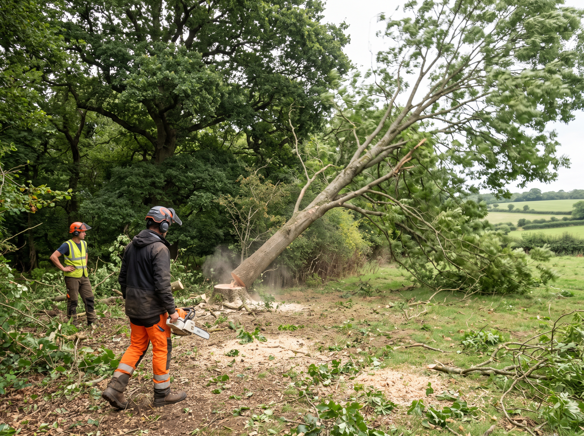 Tree Felling work at a Northamptonshire property – photo 2