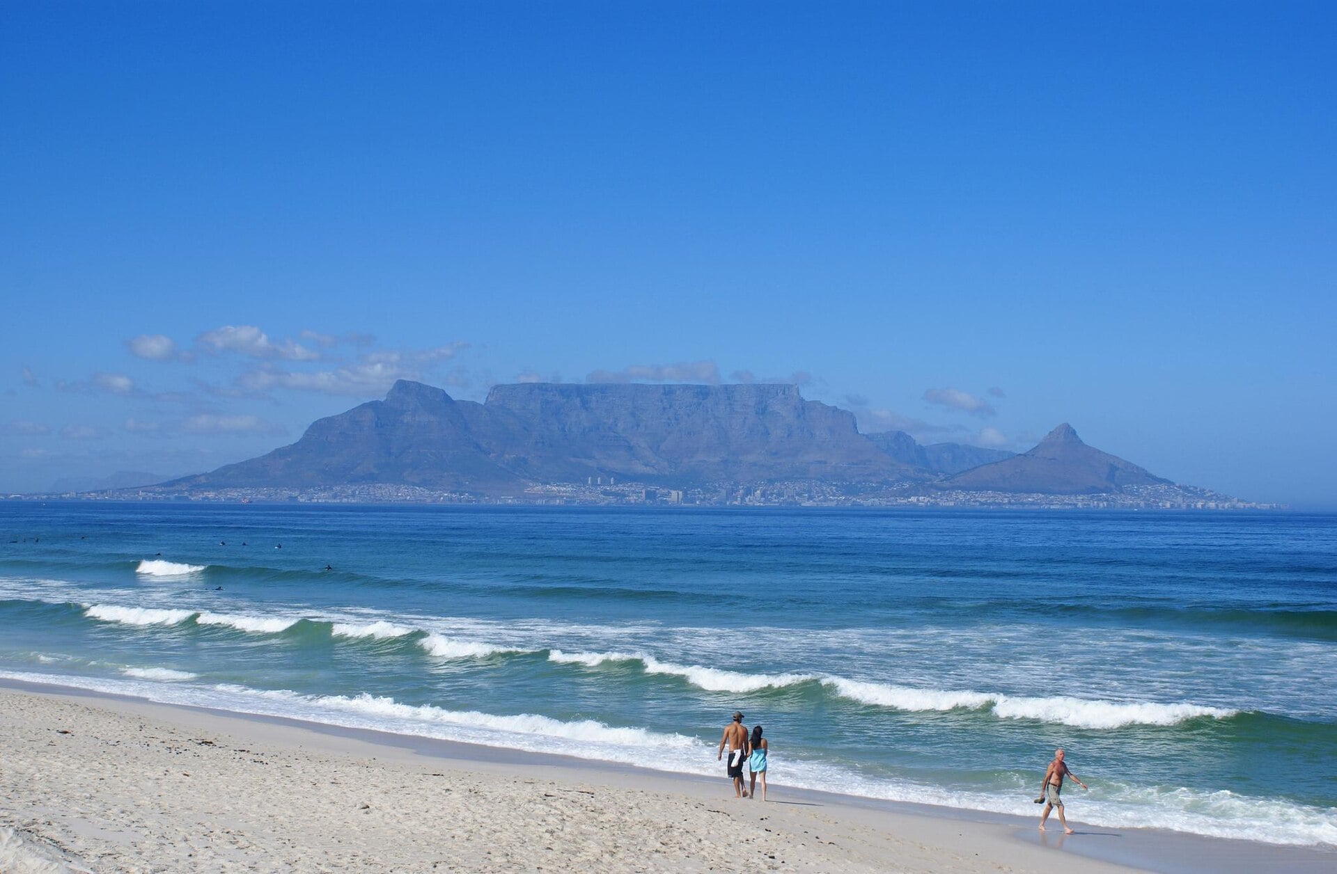 Flat-topped Table Mountain over Cape Town