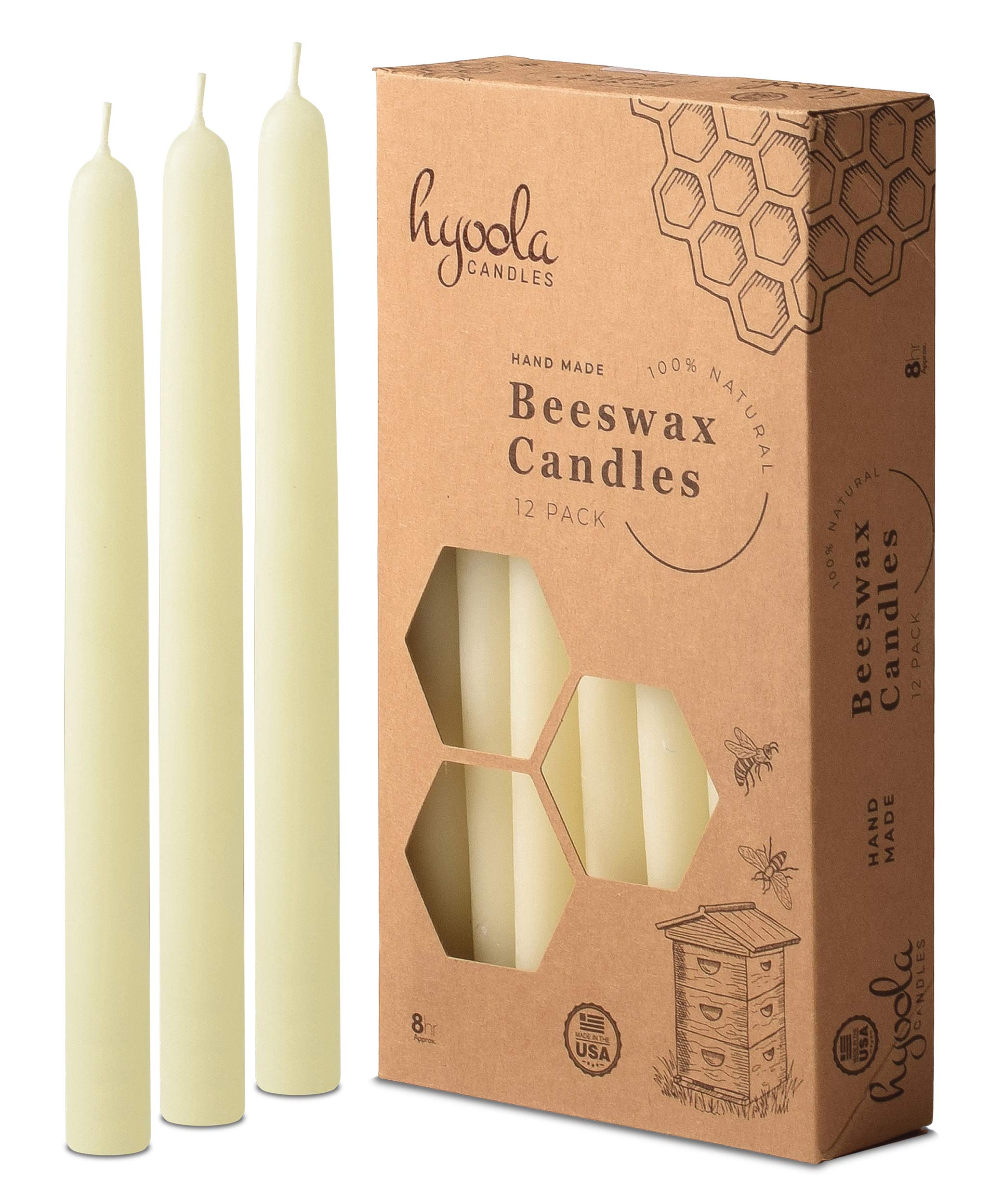 Beeswax Taper Candle | Twirl | Box of 8