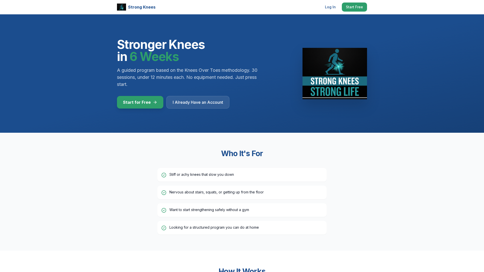 Stronger Knees challenge imagery