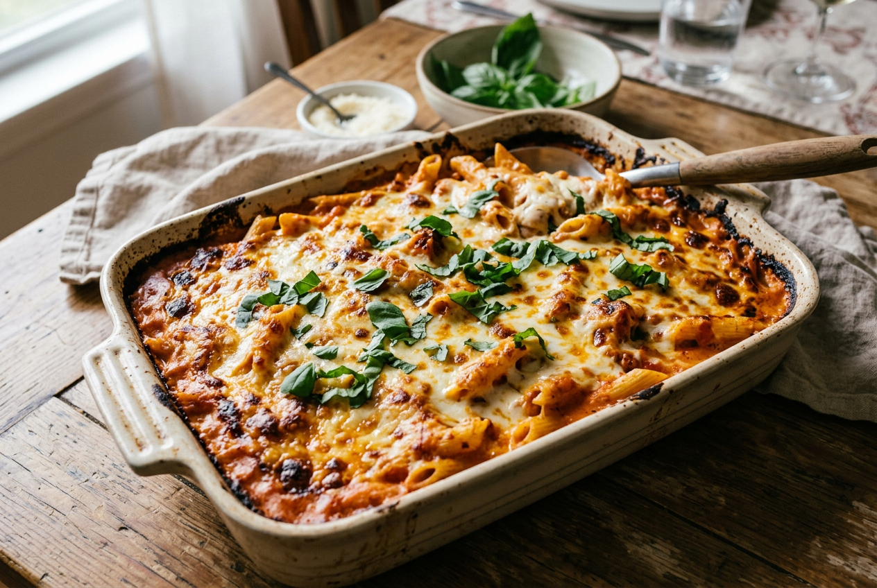Creamy Tomato Pasta Bake for a Crowd