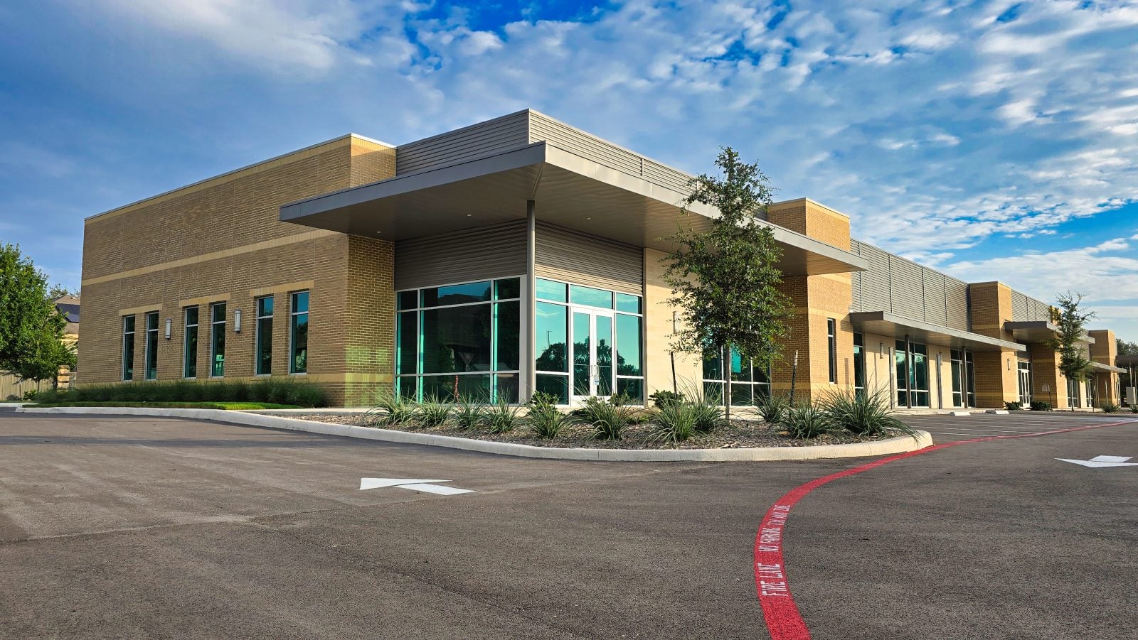 Commercial building with HVAC systems
