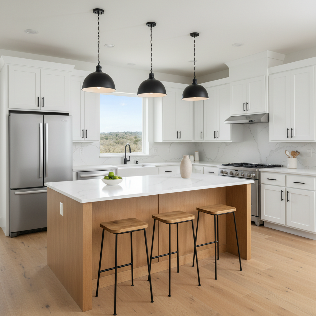 Bright Texas Hill Country modern kitchen