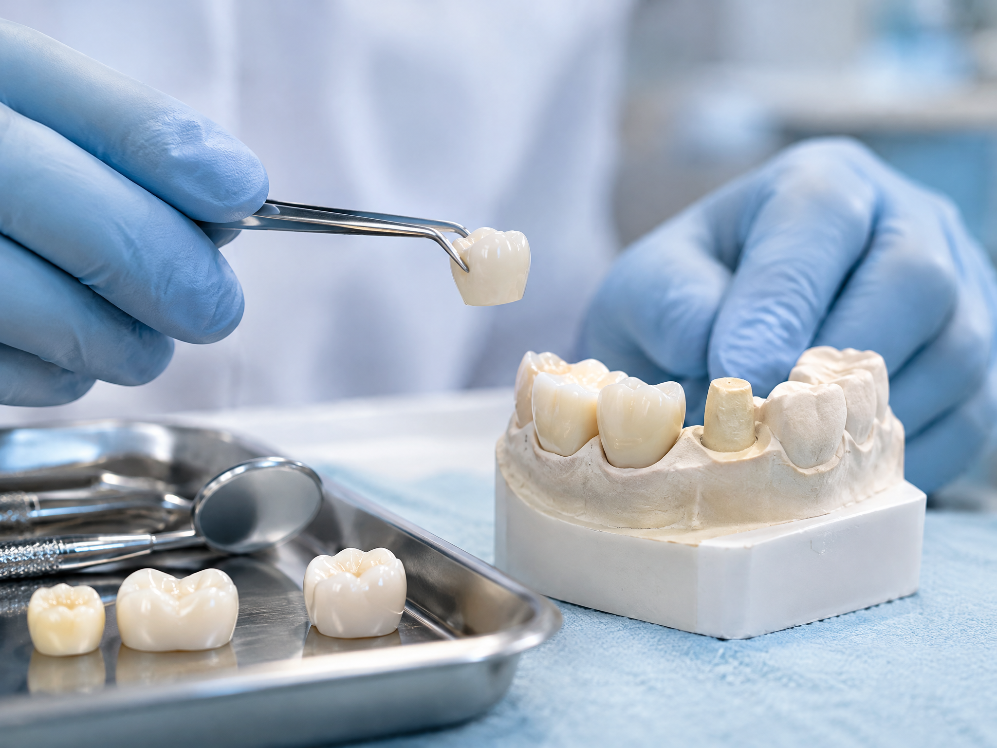 Dental crown restoration at West Palm Beach Emergency Dentist