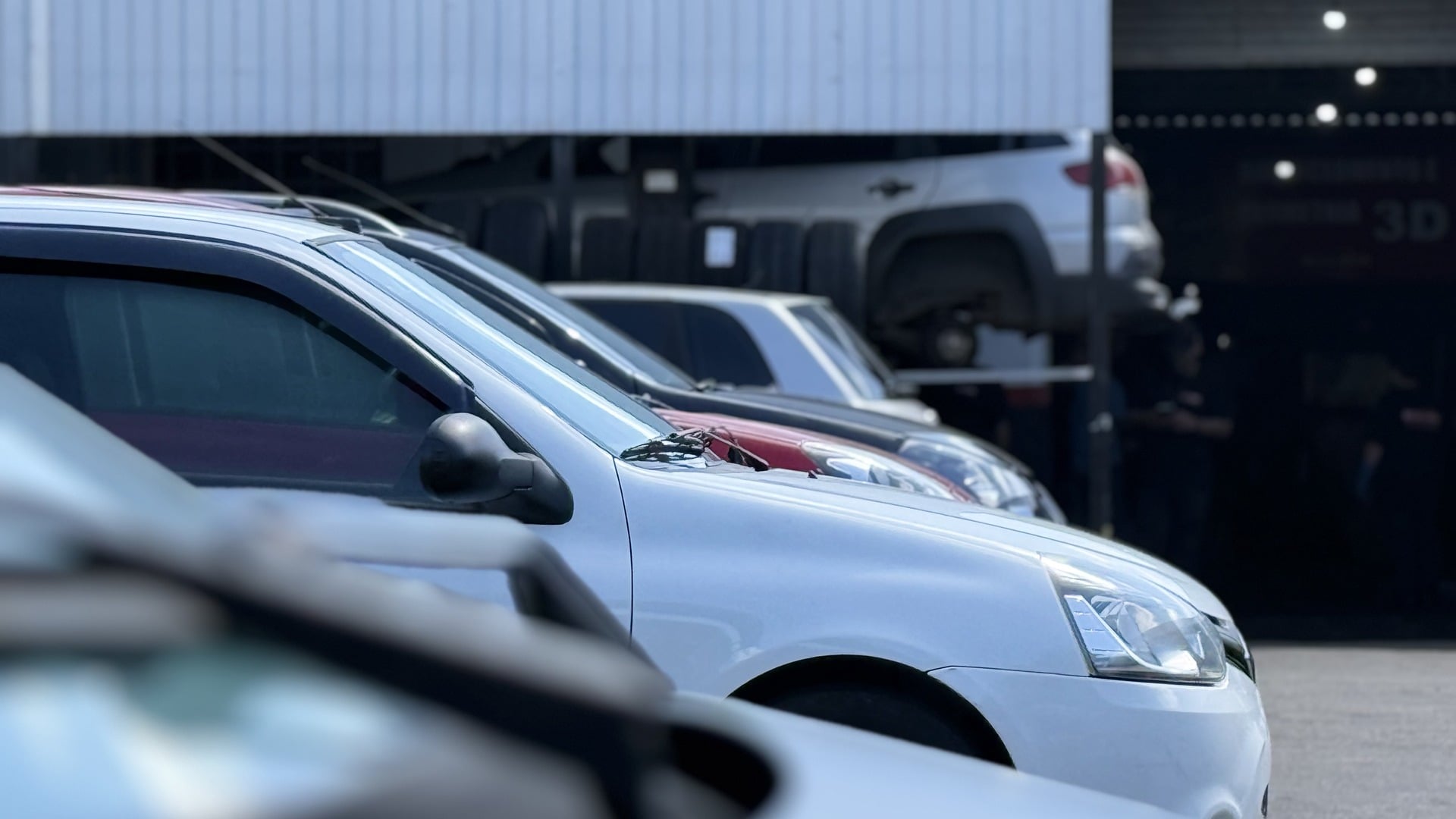 Estacionamento lotado