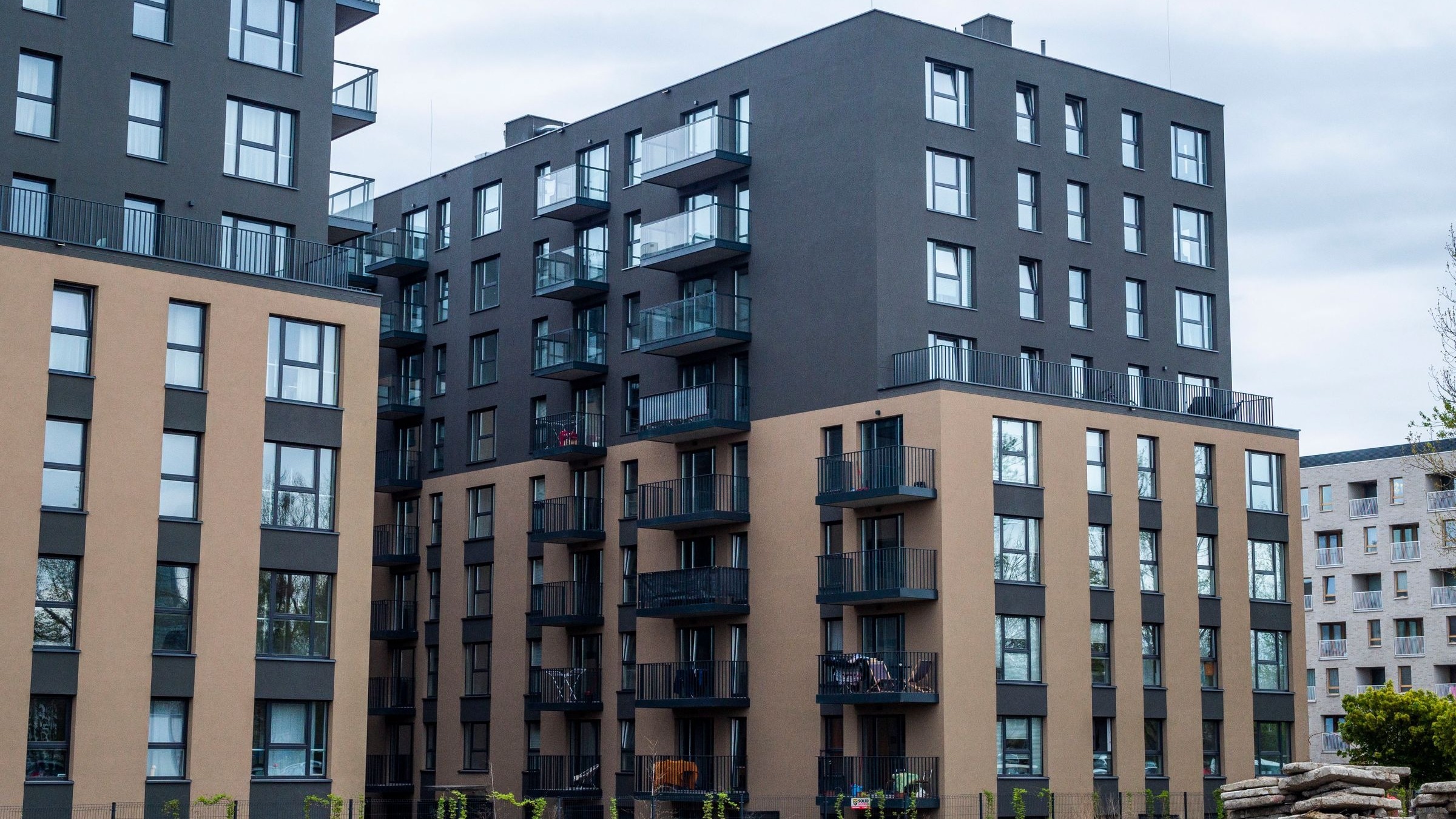 Modern apartment building