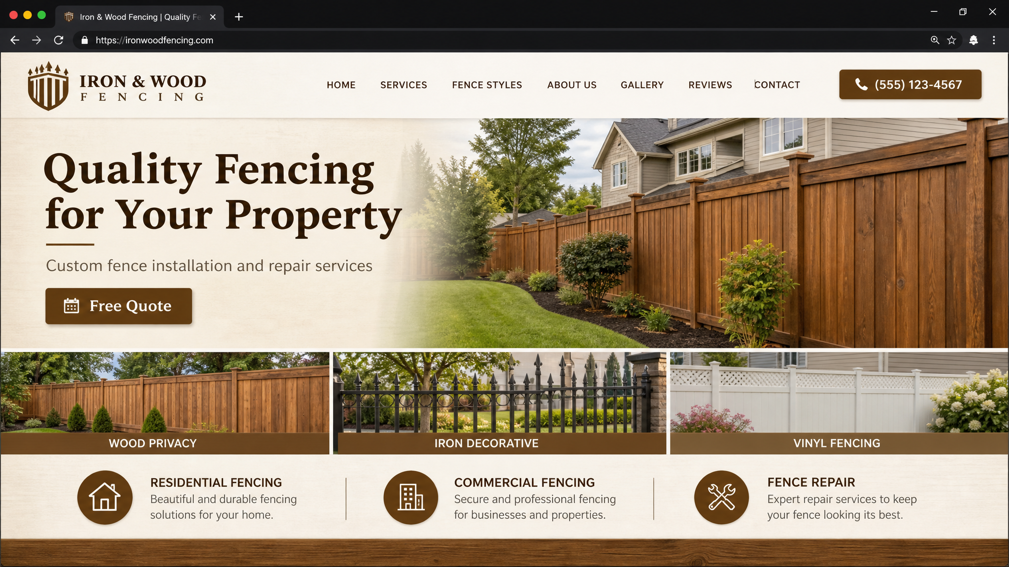 Sample — Fencing Company